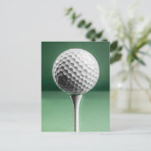 Golf Ball op T-shirt Briefkaart (Staand voorkant)