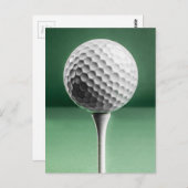 Golf Ball op T-shirt Briefkaart (Voorkant / Achterkant)
