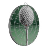 Golf Ball op T-shirt Dartbord (Voorkant Links)