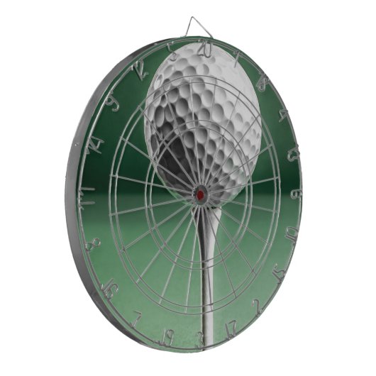 Golf Ball op T-shirt Dartbord (Voorkant Links)