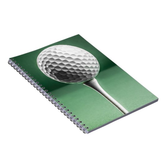 Golf Ball op T-shirt Notitieboek (Rechterzijde)