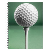 Golf Ball op T-shirt Notitieboek (Voorkant)