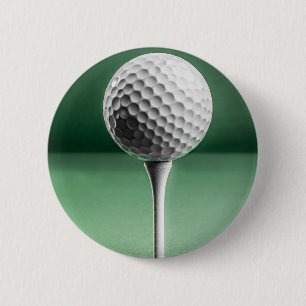 Golf Ball op T-shirt Ronde Button 5,7 Cm