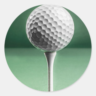 Golf Ball op T-shirt Ronde Sticker