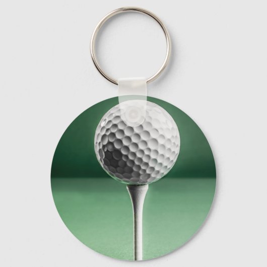Golf Ball op T-shirt Sleutelhanger (Voorkant)