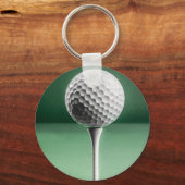 Golf Ball op T-shirt Sleutelhanger (Voorkant)