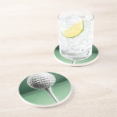 Golf Ball op T-shirt Zandsteen Onderzetter (Zijkant)