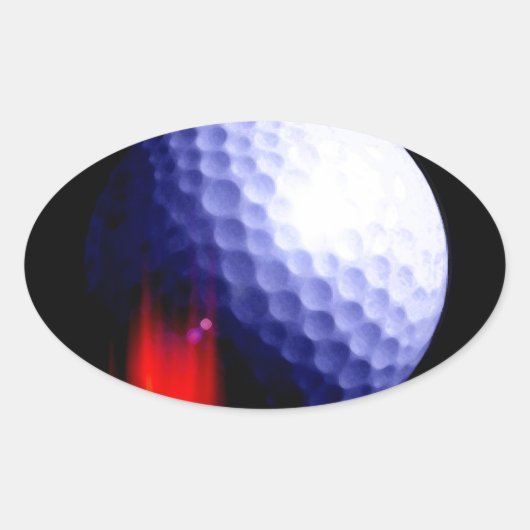 Golf Ball Ovale Sticker (Voorkant)