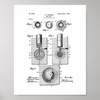 Golf-ball Patent Poster