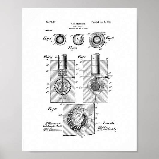 Golf-ball Patent Poster (Voorkant)
