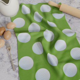 Golf Ball Pattern Green Kitchen Towel Theedoek
