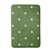 Golf Ball Pattern Monogram Golfer's Green Bath Mat (Voorkant Verticaal)
