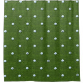 Golf Ball Pattern Monogram Green Showgordijn Douchegordijn (Voorkant)