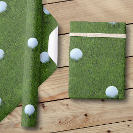 Golf Ball Pattern Putting Green Golf Theme Golfers Cadeaupapier