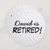 Golf Ball Retirement Party Kaart (Voorkant / Achterkant)