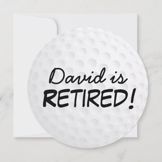 Golf Ball Retirement Party Kaart (Voorkant)