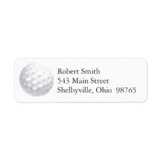 Golf Ball Return-adreslabels Etiket