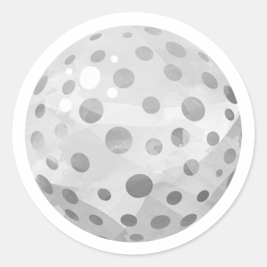 Golf Ball Ronde Sticker (Voorkant)