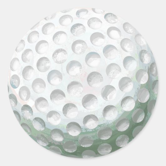 Golf Ball Ronde Sticker (Voorkant)