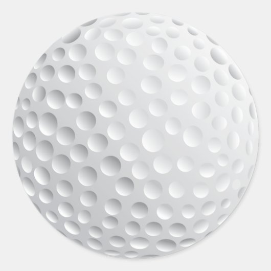 Golf Ball Ronde Sticker (Voorkant)