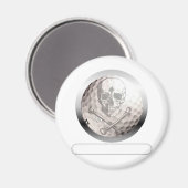 Golf Ball Skull en Crossbones Magneet (Voorkant / Achterkant)