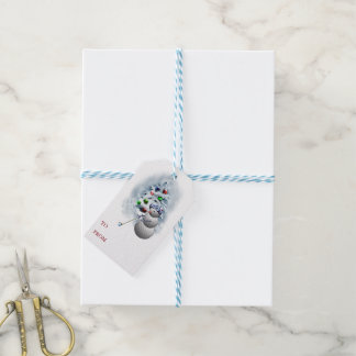 Golf Ball Snowman Kerstmis Cadeaulabel