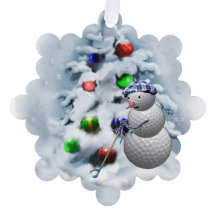 Golf Ball Snowman Kerstmis