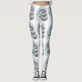 Golf Ball Snowman Leggings de Noël (Devant)