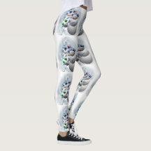 Golf Ball Snowman Leggings de Noël