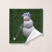 Golf Ball Snowman Noël (Gant de toilette)