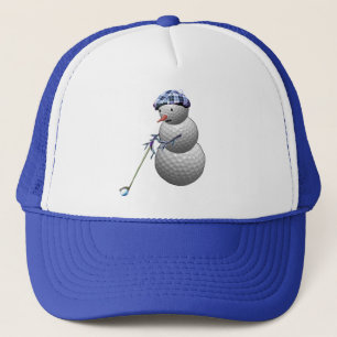 Golf Ball Snowman Trucker Pet