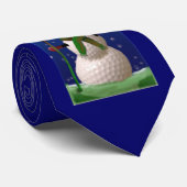 Golf Ball Snowman voor de golfmoer Stropdas (Opgerold)