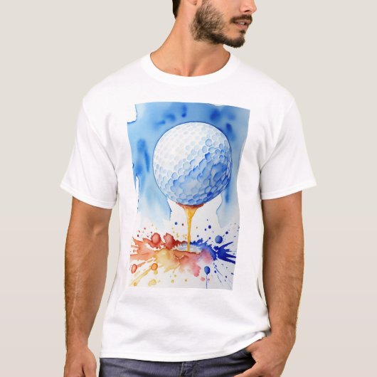 Golf Ball Splash Golf T-shirt (Voorkant)