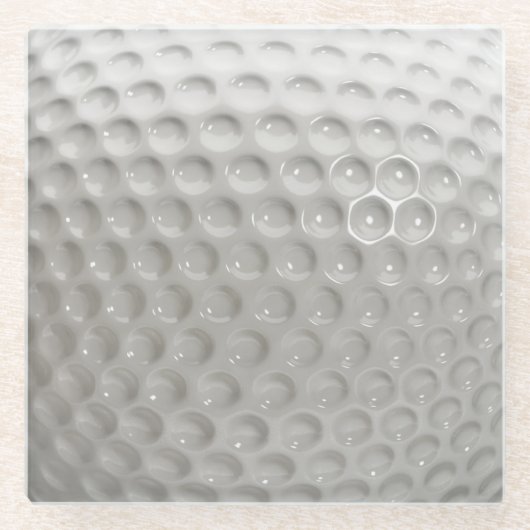 Golf Ball Sport Glazen Onderzetter (Voorkant)