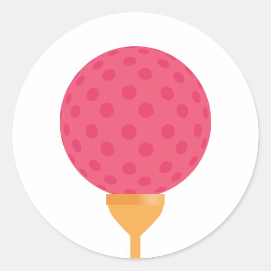 Golf Ball-Stickers Ronde Sticker (Voorkant)