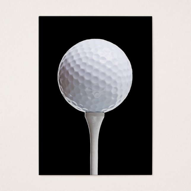 Golf Ball & Tee on Black - Modèle Customisé (Devant)