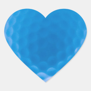 Golf Ball Texture Dimples Arctic Blue Hart Sticker