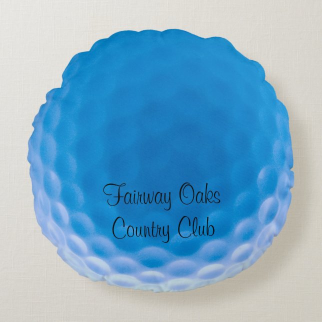 Golf Ball Texture Dimples Arctic Blue_personalized Rond Kussen (Voorkant)