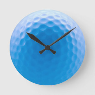Golf Ball Texture Dimples Arctic Blue Ronde Klok