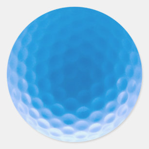 Golf Ball Texture Dimples Arctic Blue Ronde Sticker