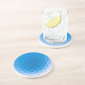 Golf Ball Texture Dimples Arctic Blue Zandsteen Onderzetter (Zijkant)