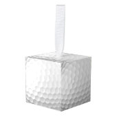 Golf Ball Texture Kubus Ornament (Voorkant hoekig)