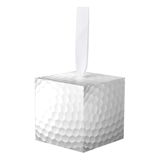 Golf Ball Texture Kubus Ornament (Voorkant hoekig)