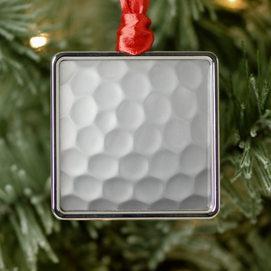 Golf Ball Texture Metalen Ornament (Boom)