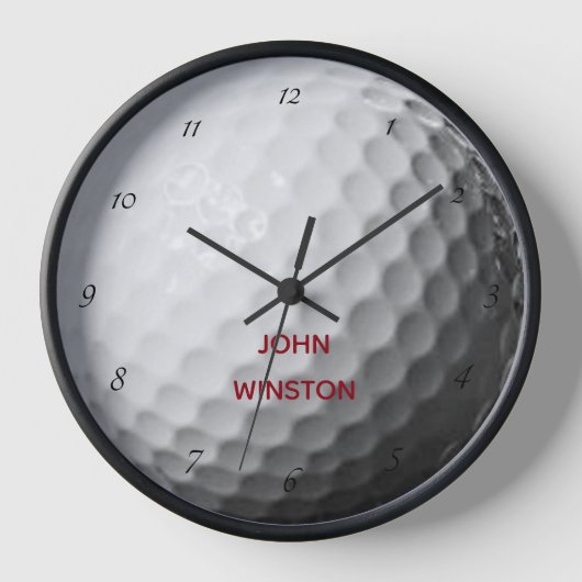 Golf Ball Texture Personalized Wall Clock (Voorkant)