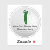 Golf Ball thema Golf Uitgesneden Sticker (Vel)