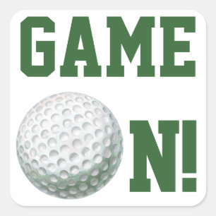 Golf Ball Vierkante Sticker