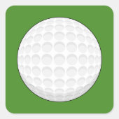 Golf Ball Vierkante Sticker (Voorkant)