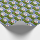 Golf Ball voor de 70ste verjaardag Cadeaupapier (Hoek)