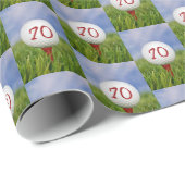 Golf Ball voor de 70ste verjaardag Cadeaupapier (Rol Hoek)